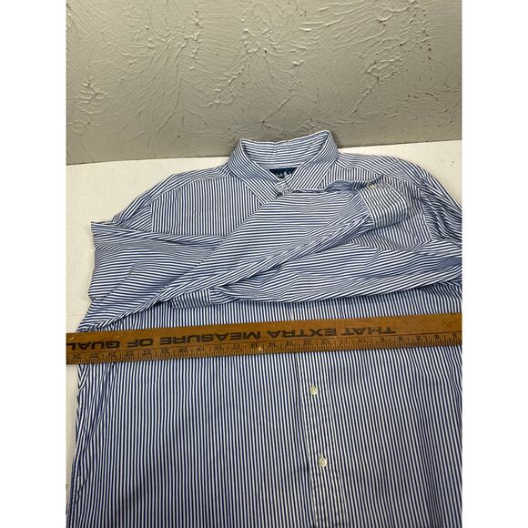 Ralph Lauren Mens Long Sleeve Striped Classic Preppy Dress Shirt Size 17.5 36/37 - Picture 5 of 5